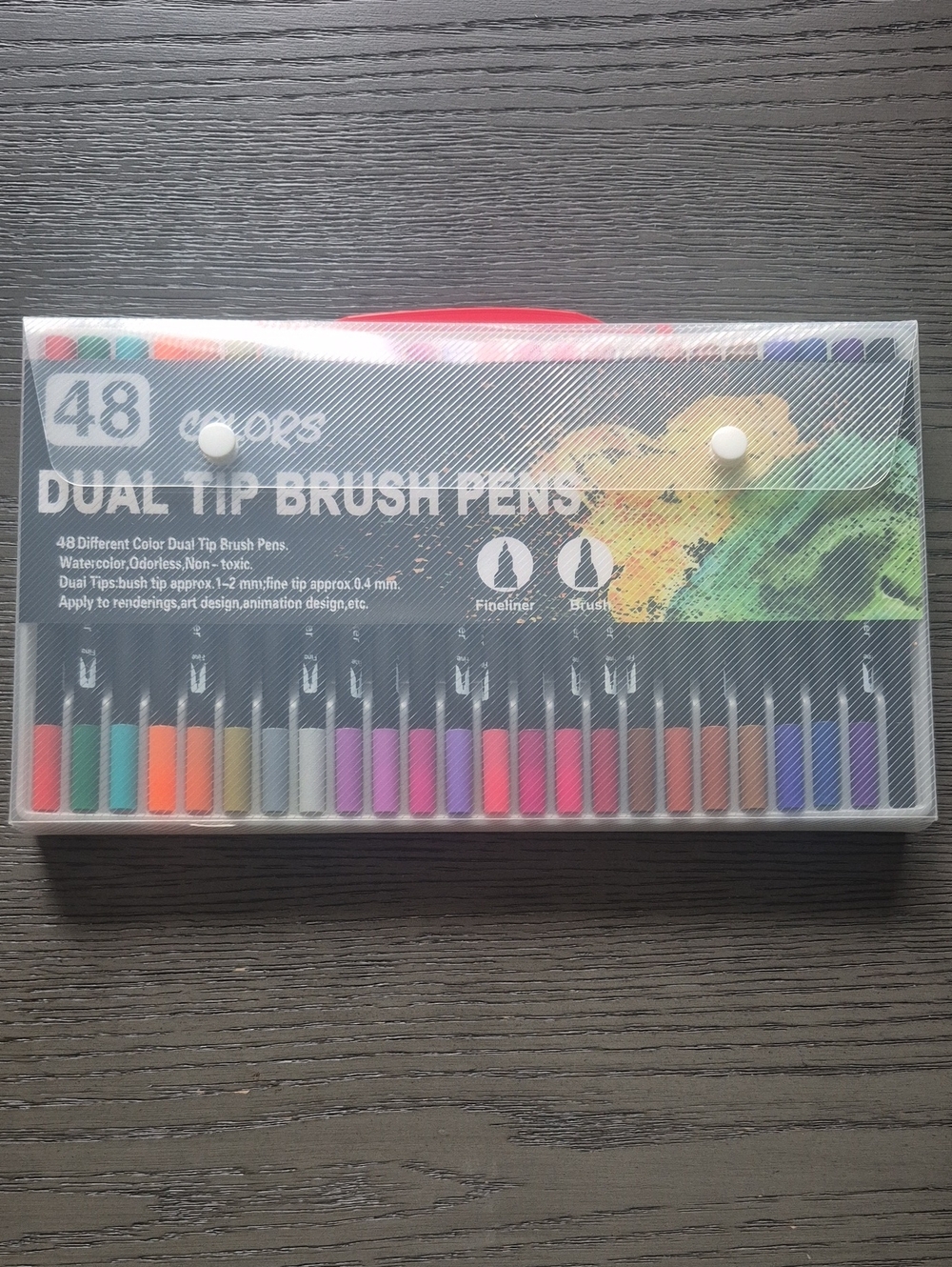 Dual Tip Brush Pens - 48 Color Set (Multicolor)
